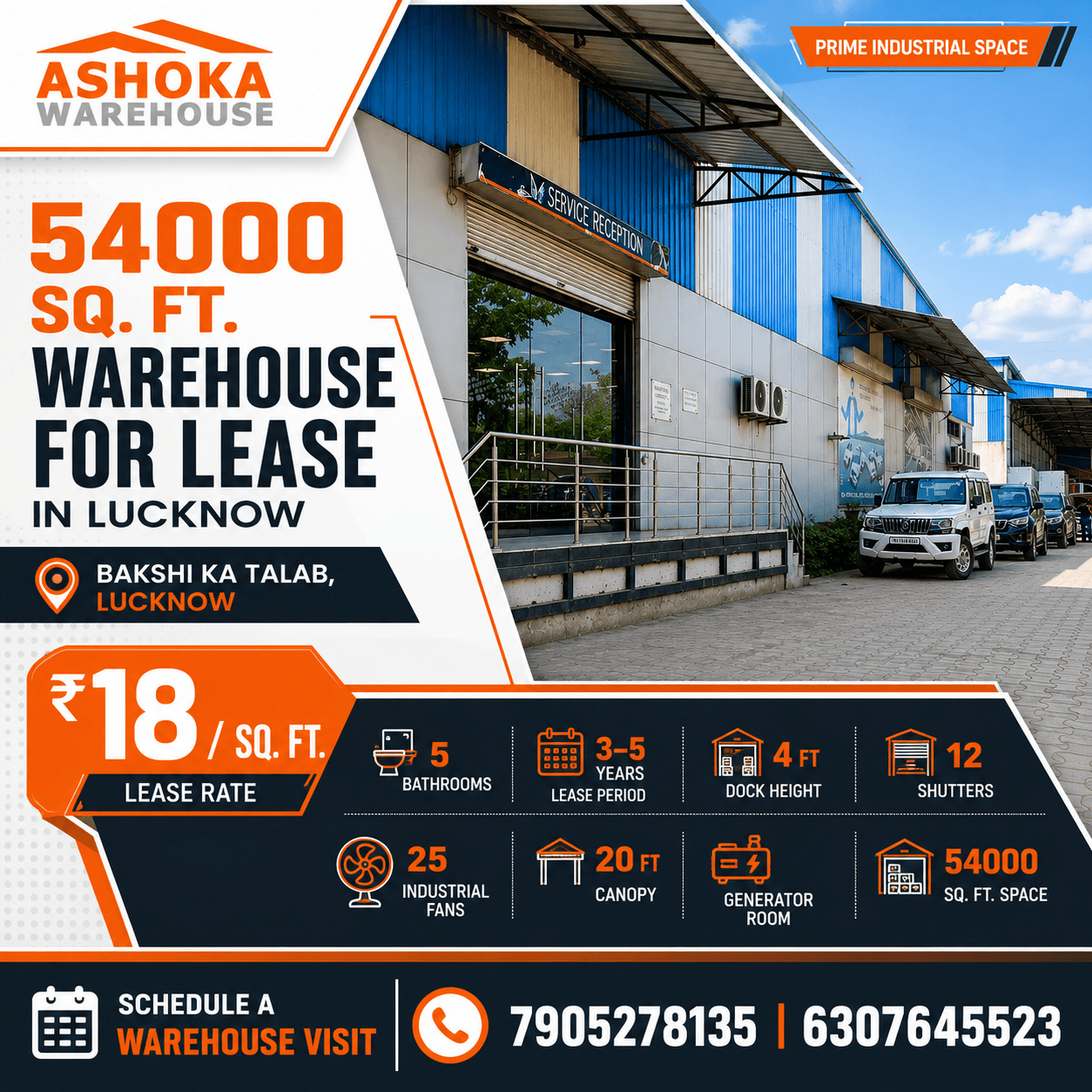 Godown for Rent in Lucknow | 54000 Sq Ft Storage Facility on Sitapur Highway image 1